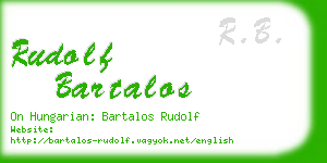 rudolf bartalos business card